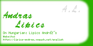 andras lipics business card